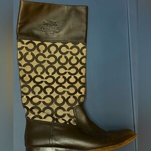 Coach Chrissi Knee Length Black Boots